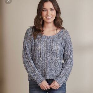 Denim &‎ Supply Ralph Lauren Fuzzy Knit Crop  Vintage Logo Sweater Size XL